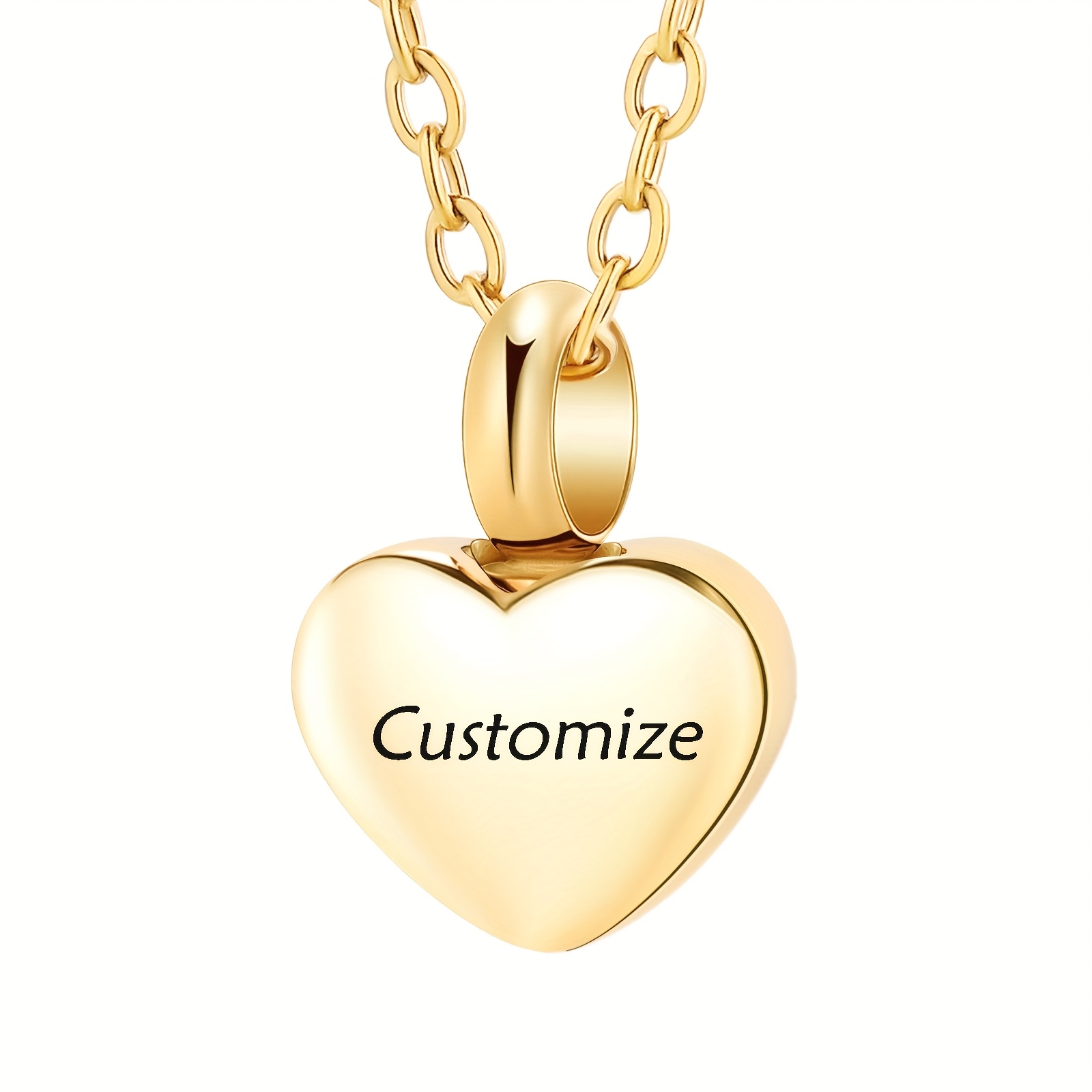 Custom Mini Heart Urn Necklace — Personalized Memorial Gift